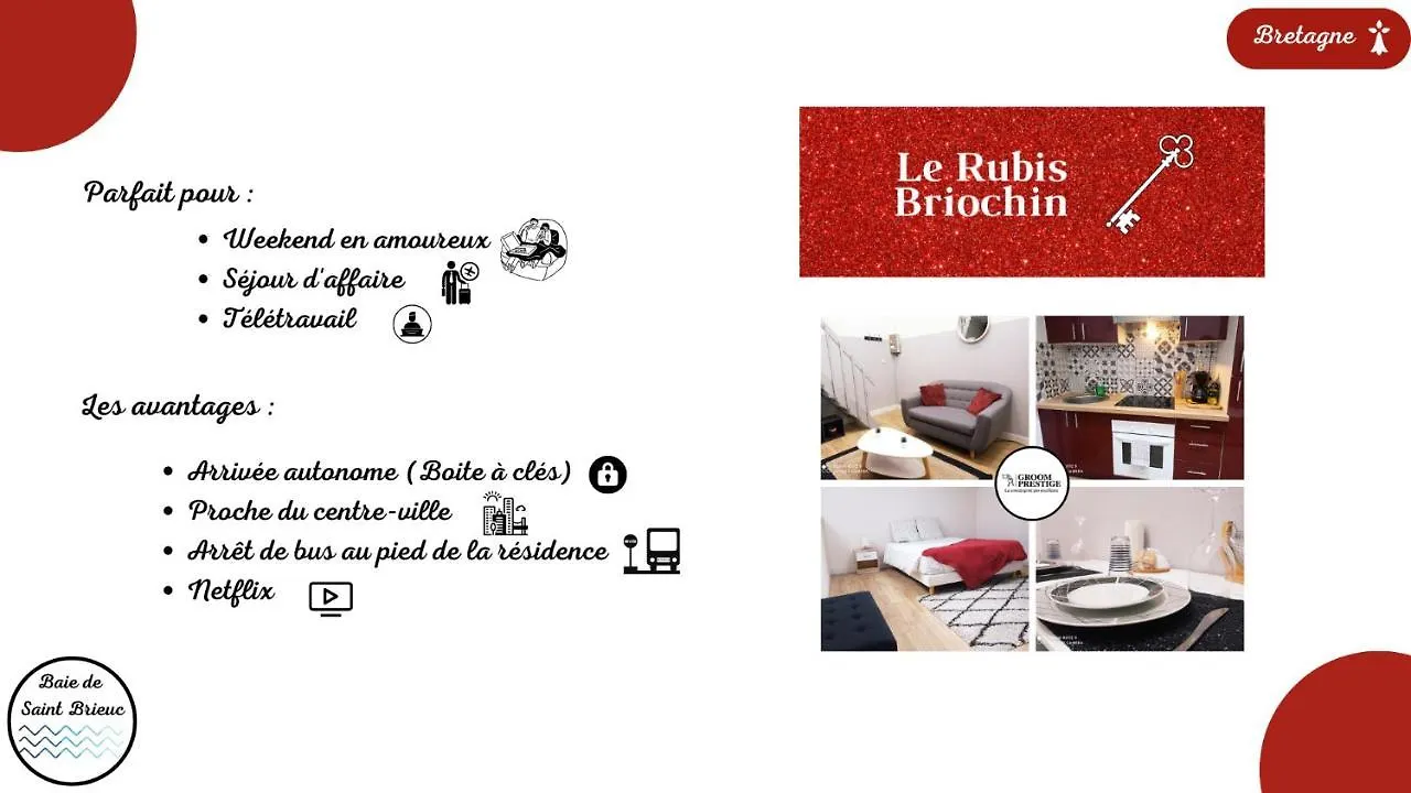Appartement Le Rubis Briochin - Style et goût juste pour vous ! à Saint-Brieuc